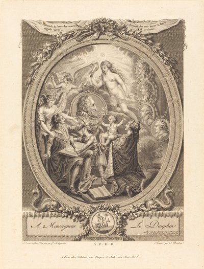 Alegoría en honor de Enrique IV de François Marie Isidore Queverdo and Jean Dambrun