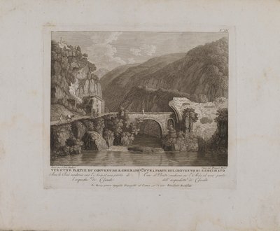 Vista de parte del convento de S. Cosimato (nº III) de François Morel