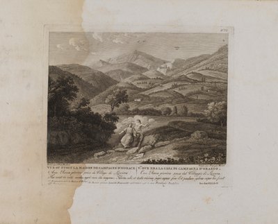 Vista de la casa de campo de Horacio (nº VII) de François Morel