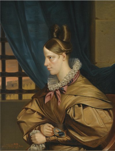 Duquesa de Berry encarcelada en el castillo de Blaye, finales de 1830s de François Nicolas Riss