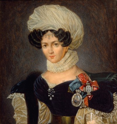 Retrato de la Princesa Tatyana Vasilyevna Golitsyna 1783-1841, 1830s de François Nicolas Riss