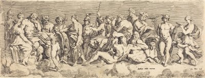 La admisión de Psique en el Olimpo de François Perrier after Raphael