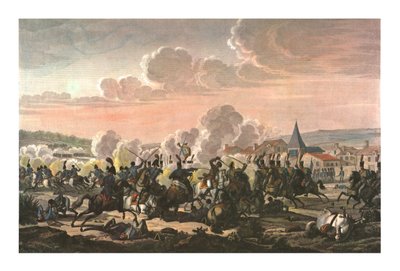 Muerte del Príncipe Luis de Prusia en la Batalla de Saalfeld, 10 de octubre de 1806, c1850 de François Pigeot