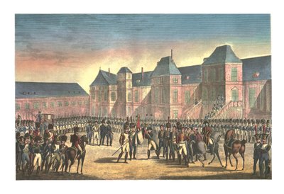 La partida de Napoleón de Fontainebleau, 20 de abril de 1814 de François Pigeot