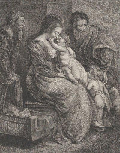 La Sagrada Familia con Santa Isabel y San Juan Bautista, ca. 1780 de François R. F. Brichet