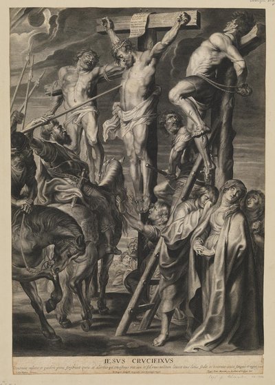Cristo en la cruz entre los dos ladrones de François Ragot