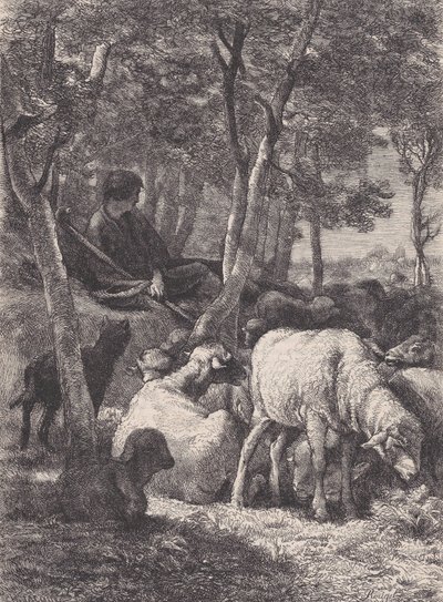 El Pastor, de Le Magasin Pittoresque, ca. 1852 de François Rouget