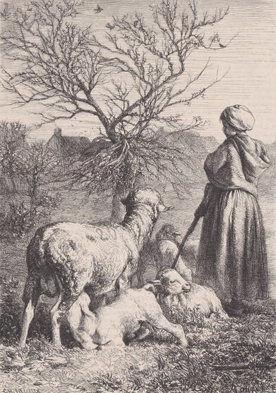 Una Pastora, ca. 1852 de François Rouget