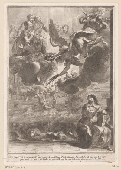 Visión de Santa Teresa mostrando el ahogamiento de Ignacio de Azevedo de François Spierre