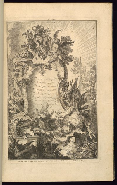 Diseño para cartucho de François de Cuvilliés the Elder