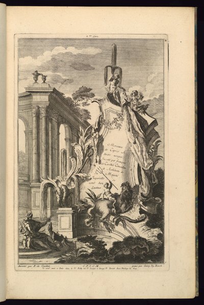 Diseño para cartucho de François de Cuvilliés the Elder