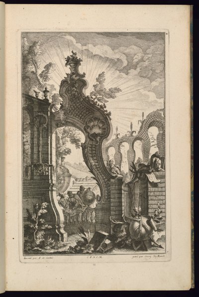 Diseño para Fuente con Arcos de Enrejado de François de Cuvilliés the Elder