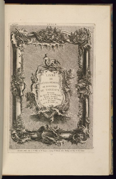 Diseño para un Marco y un Cartucho de François de Cuvilliés the Elder