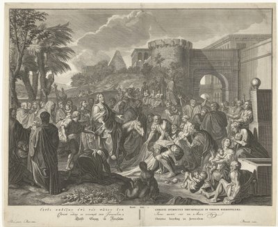 Entrada de Cristo en Jerusalén Cristo entrando en Jerusalén (título sobre el objeto) de François van Bleyswijck