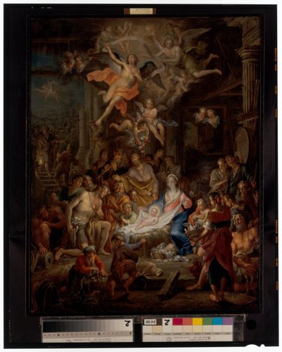 La adoración de los pastores de Frans Christoph Janneck