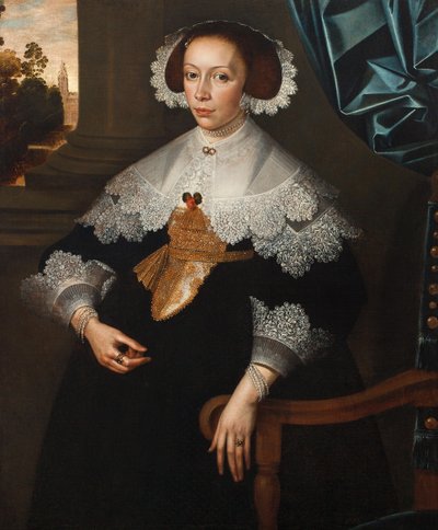 Retrato de Florence-Marguerite de Renesse-Warfusée, Condesa de Grimbergen, 1641 (pareja de 3114329) de Frans Denys