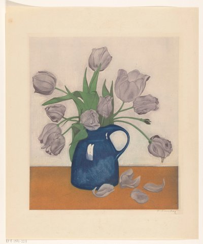 Tulipanes en una jarra de Frans Everbag (signed by artist)
