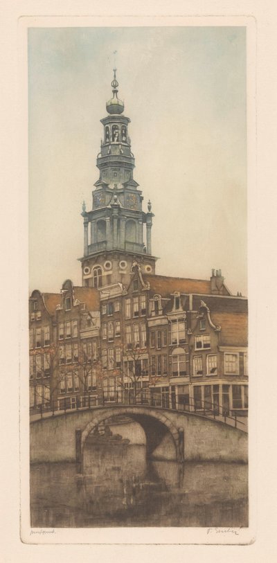 Zuiderkerk en Ámsterdam de Frans Everbag (signed by artist)