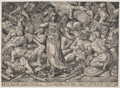 Victoria rodeada de prisioneros y trofeos de Frans Floris the Elder