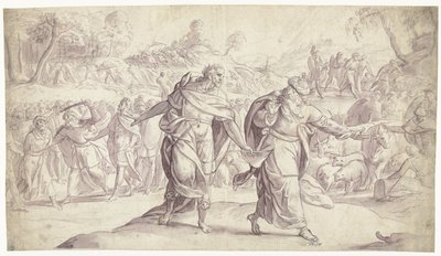Josué hace ejecutar a los cinco reyes de los amonitas
Historia de Josué (título de la serie) de Frans Francken (I)