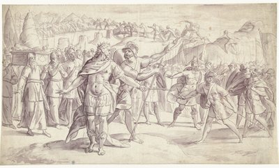 El pueblo de Israel cruza el río
Historia de Josué, ? (4?) (título de la serie) de Frans Francken (I)