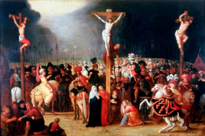 Cristo en la Cruz entre los dos Ladrones, siglo XVII de Frans Francken II