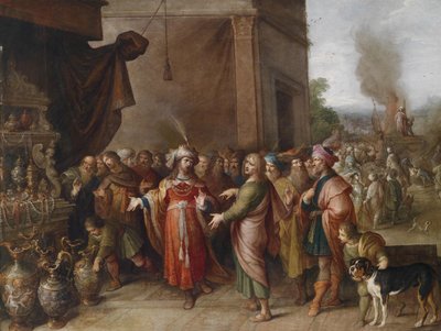 Creso mostrando a Solón sus tesoros de Frans Francken the Younger
