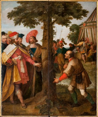El milagro del árbol cortado. El milagro de San Gummarus, 1627 de Frans Francken the Younger