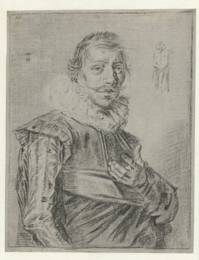 Retrato de un joven con la mano extendida de Frans Hals (manner of)