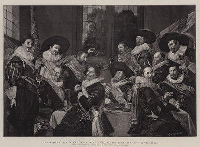 Banquete de oficiales de arcabuceros de San Andrés de Frans Hals