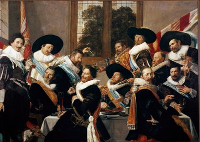 Banquete de los Oficiales del Cuerpo de San Adrián de Haarlem de Frans Hals