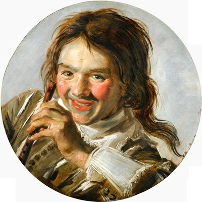 Retrato de un niño riendo con una flauta de Frans Hals