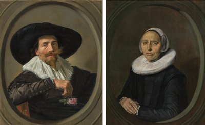 Frans Hals - Matrimonio Pieter Dircksz Tjarck y su esposa l20022-b668k-pendants de Frans Hals