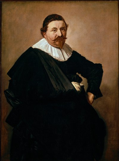 Retrato de Lucas de Clercq, comerciante belga de productos textiles. Pintura de Frans Hals de Frans Hals