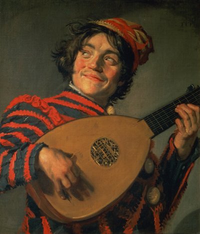 Retrato de un Bufón con un Laúd de Frans Hals