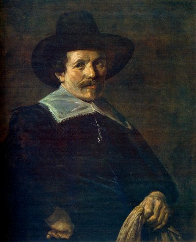 Retrato de un hombre sosteniendo guantes, c1645, 1912 de Frans Hals