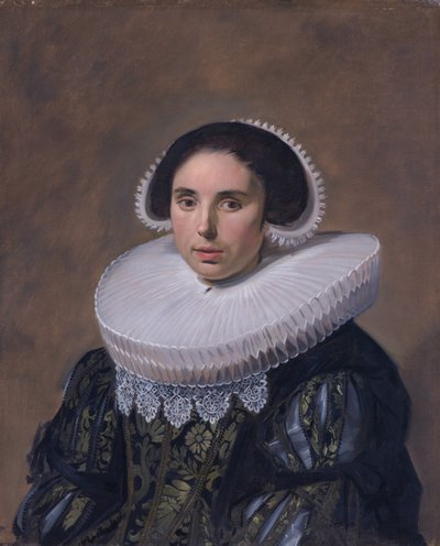 Retrato de mujer, posiblemente Nicolaes Hasselaer (Q15429895) (1594-1667). Segunda esposa de Nicolaes Hasselaer. de Frans Hals