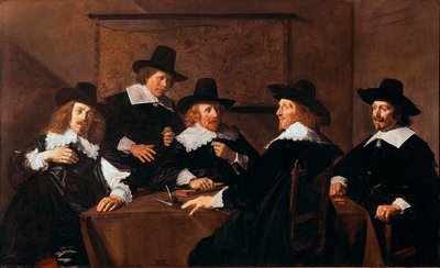 Los regentes del Hospicio Santa Isabel de Haarlem. Pintura de Frans Hals (ca. 1580-1666) 1641. Haarlem, Museo Frans Hals, Holanda de Frans Hals
