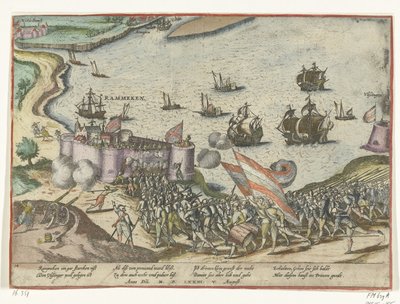 Fuerte Rammekens capturado, 1573 de Frans Hogenberg