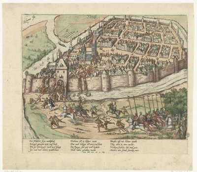 Tomando Neuss, 1585 Serie 9: Eventos holandeses y alemanes, 1583-1587 (título de la serie) de Frans Hogenberg