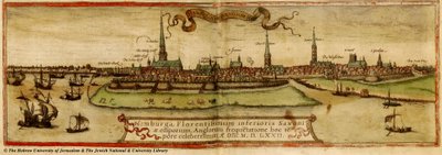 Mapa de Hamburgo 1572 de Frans Hogenberg