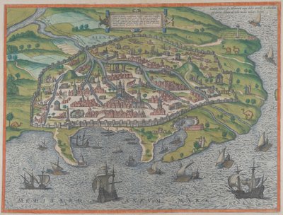 Mapa de Alejandría, 1575 de Frans Hogenberg