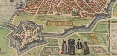 Palacio Farnese en Caprarola, de Civitates Orbis Terrarum de Braun y Hogenberg de Frans Hogenberg