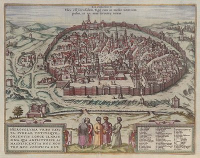 El Mapa de Jerusalén De: Jansson, Jan. Illustriorum Hispaniae urbium tabulae, Ámsterdam, 1657 de Frans Hogenberg