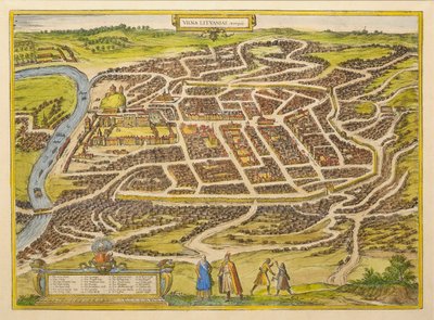 Vilnius de Urbium praecipuarum mundi theatrum quintum por Georg Braun, 1580s de Frans Hogenberg