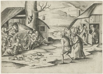 María y José en una posada de Frans Huys