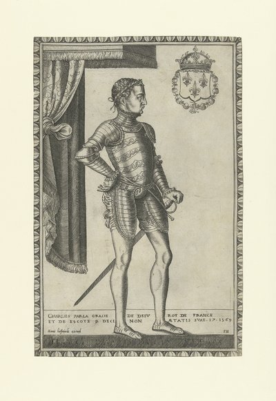 Retrato del Rey Carlos IX de Francia 1550-1574, 1560s de Frans Huys