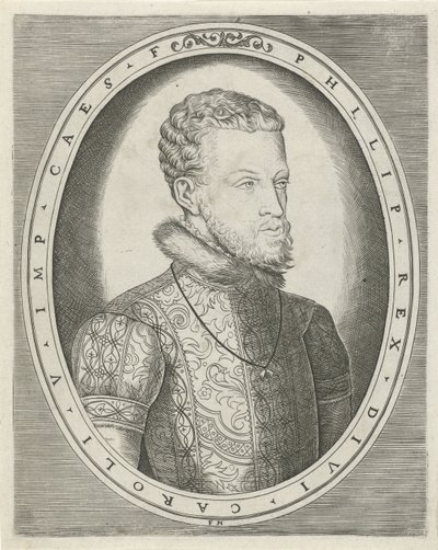 Retrato de Carlos V de Habsburgo o Felipe II de España Retratos de reyes, reinas, príncipes y princesas (título de serie) de Frans Huys