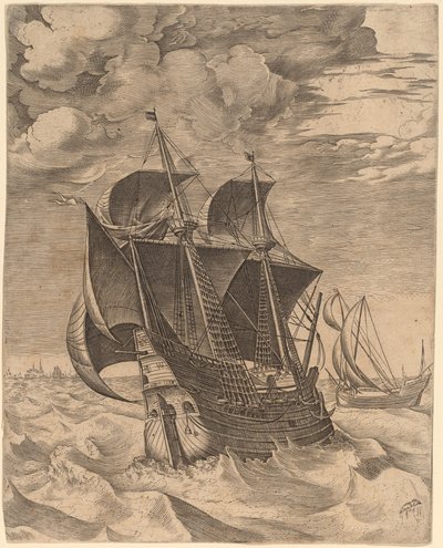 Un Hulk Holandés y un Boeier de Frans Huys after Pieter Bruegel the Elder