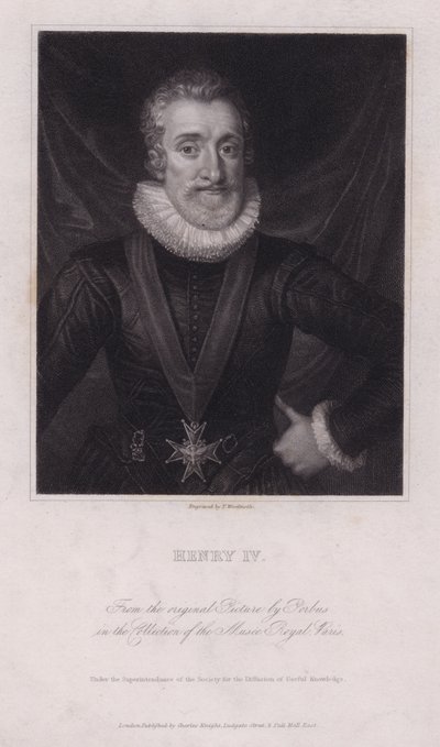 Enrique IV, Rey de Francia (grabado) de Frans II (after) Pourbus
